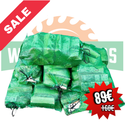 12x12 kg Net Bag Premium Kiln Dried Birch Logs - Woodbrothers