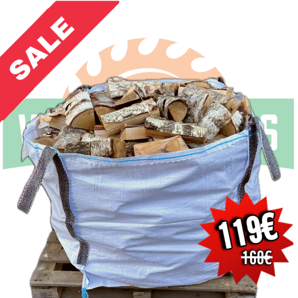 Bulk Bag Premium Kiln Dried Birch Logs